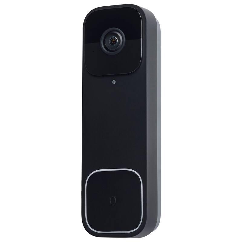 Starfish Smart Doorbell Security Camera Wired Black Doorbell With Black Chime - Black