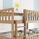 preview thumbnail 6 of 37, Distinctive Twin Size Triple Wood Bunk Kids Bed with Ladder,Guardrail