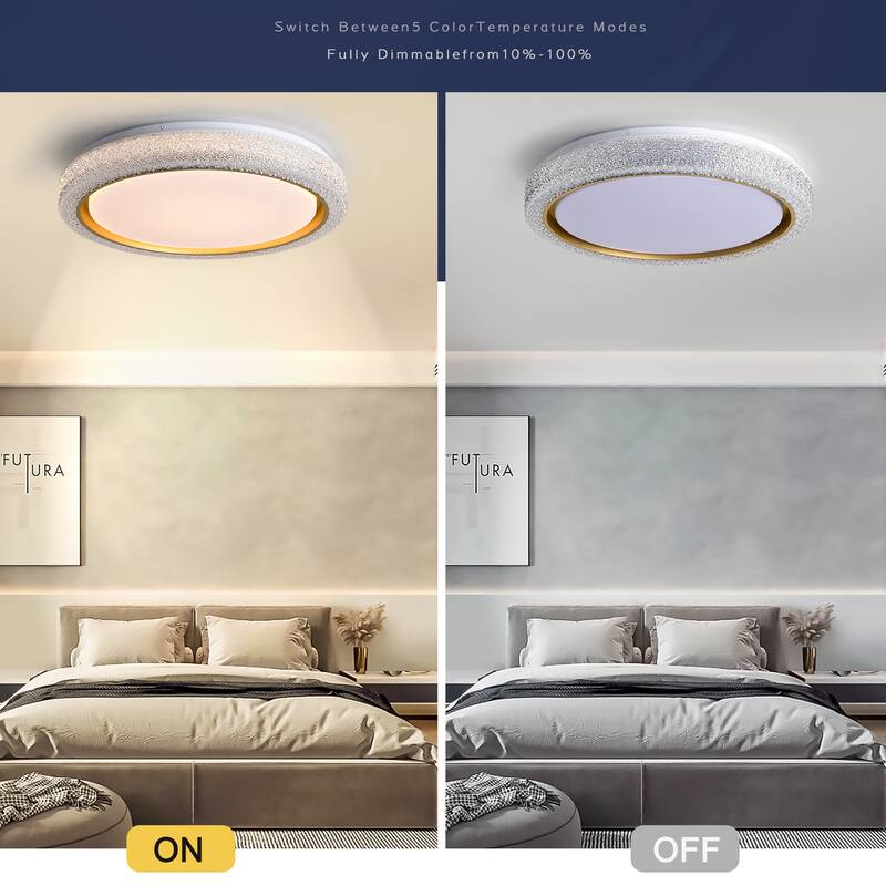 Round Flush Mount Dimmable Led Ceiling Light