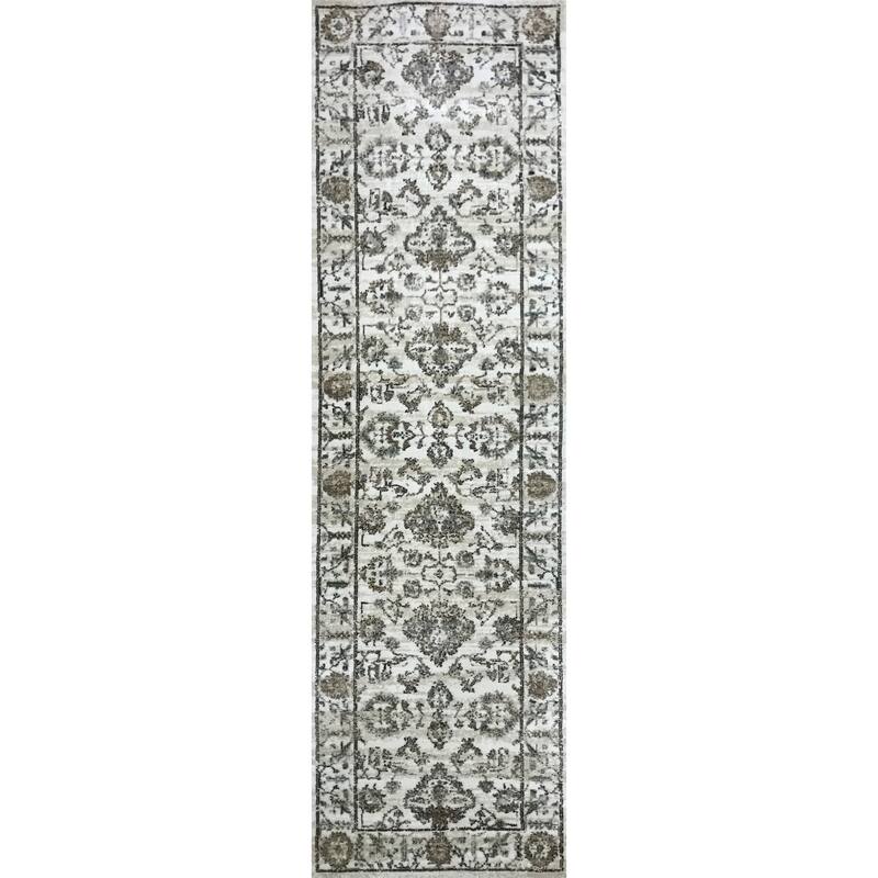 Admire Home Living Corina Traditional Oriental Vintage Area Rug - 2'2"x7'7" Runner - Bone