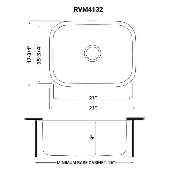 Ruvati 24 in. Undermount 16 Gauge Stainless Steel Kitchen Sink Single