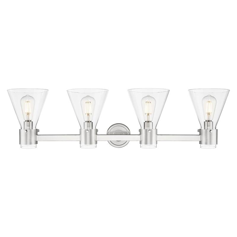 Innovations Lighting 464-4W-G464C-7CL Lawton Cone 4 Light 34" Wide