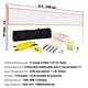 preview thumbnail 11 of 9, Orange Outdoor Portable Badminton Net with Height Adjustable Steel Poles and Carrying Bag