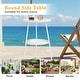 preview thumbnail 3 of 22, 2 Tier Round Patio Small Side Table, Metal Coffee Table for Indoor Outdoor