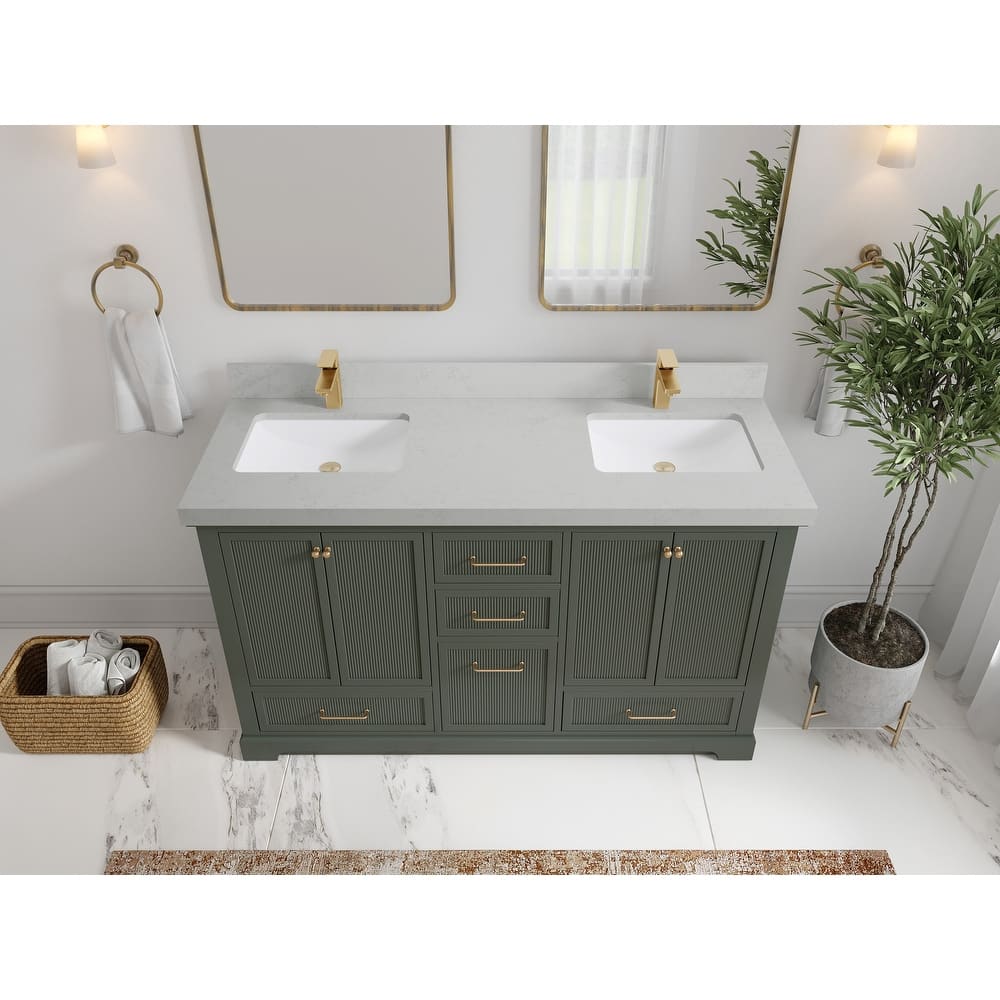 Willow Collections 60 in. W x 22 in. D Alys Double Sink Bathroom Vanity with Countertop