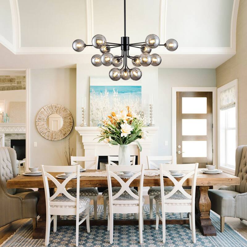 Sputnik Ceiling Light Fixture Sputnik Chandeliers Dimmable Modern Linear Chandelier - 15-Light