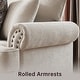preview thumbnail 12 of 11, Morden Fort Chenille Fabric Loveseat with Rolled Arm and Nailhead Trim