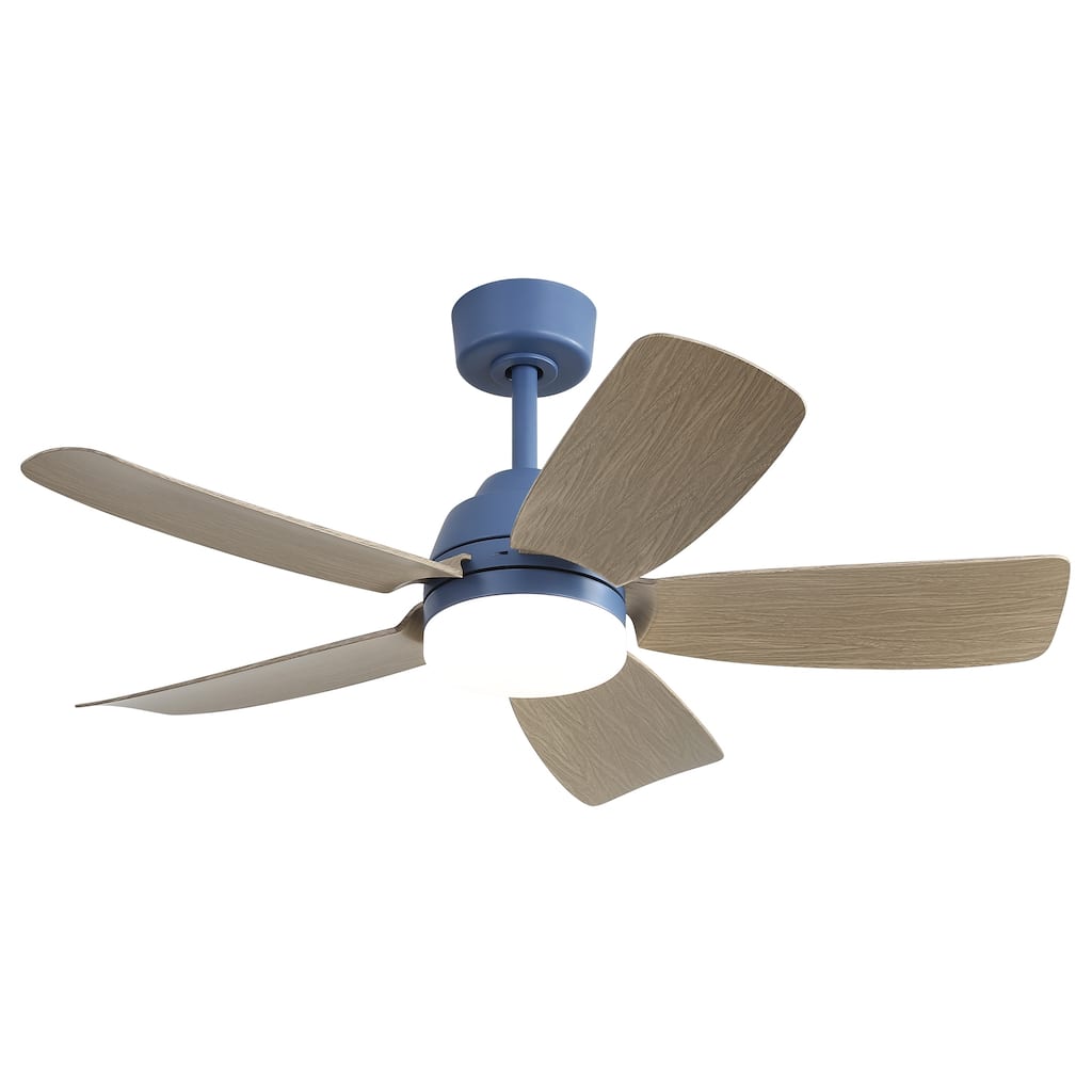 42 Inch Ceiling Fans with LED Light 22W and Remote Control 5 ABS Fan Blades for Bedroom, Living Room, Dining Room, Office
