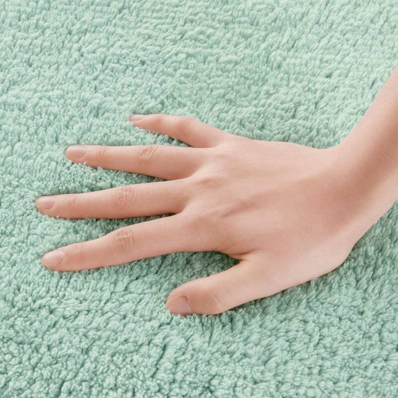 1 PCS 20x30"Tufted 3000 GSM Reversible Bath Rug Green - 3' x 2'