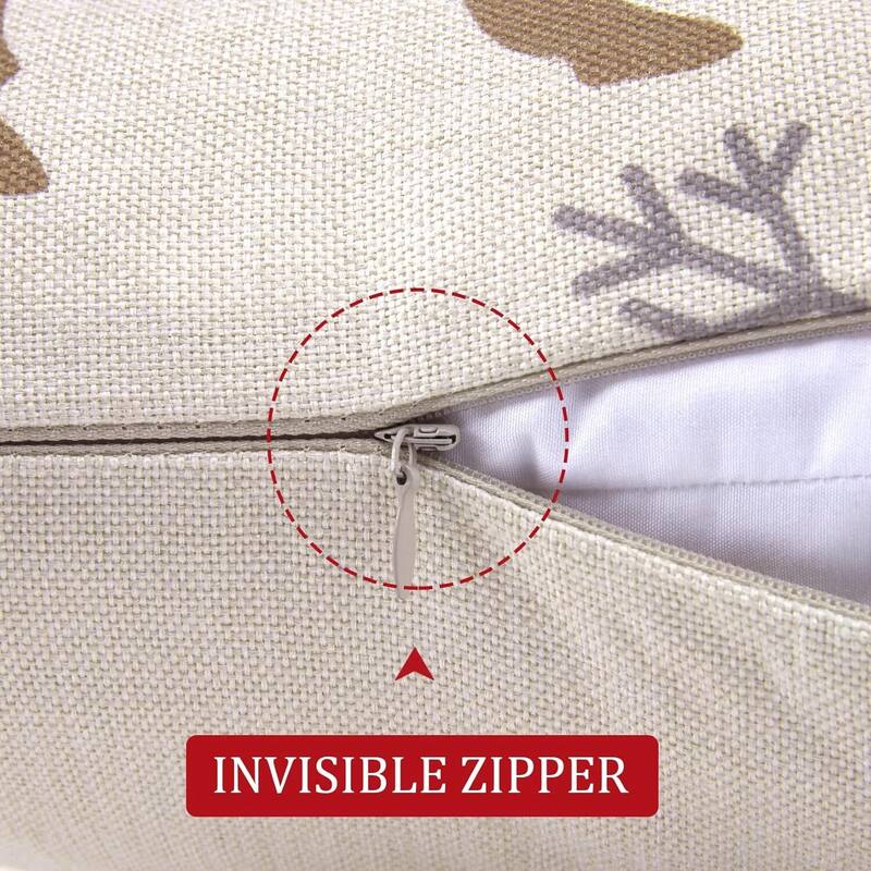 Christmas Pillow Covers 18x18 Set of 2 for Home Indoor