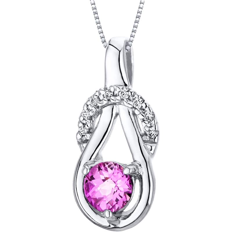 Oravo 0.75 ct Pink Sapphire Pendant in Sterling Silver