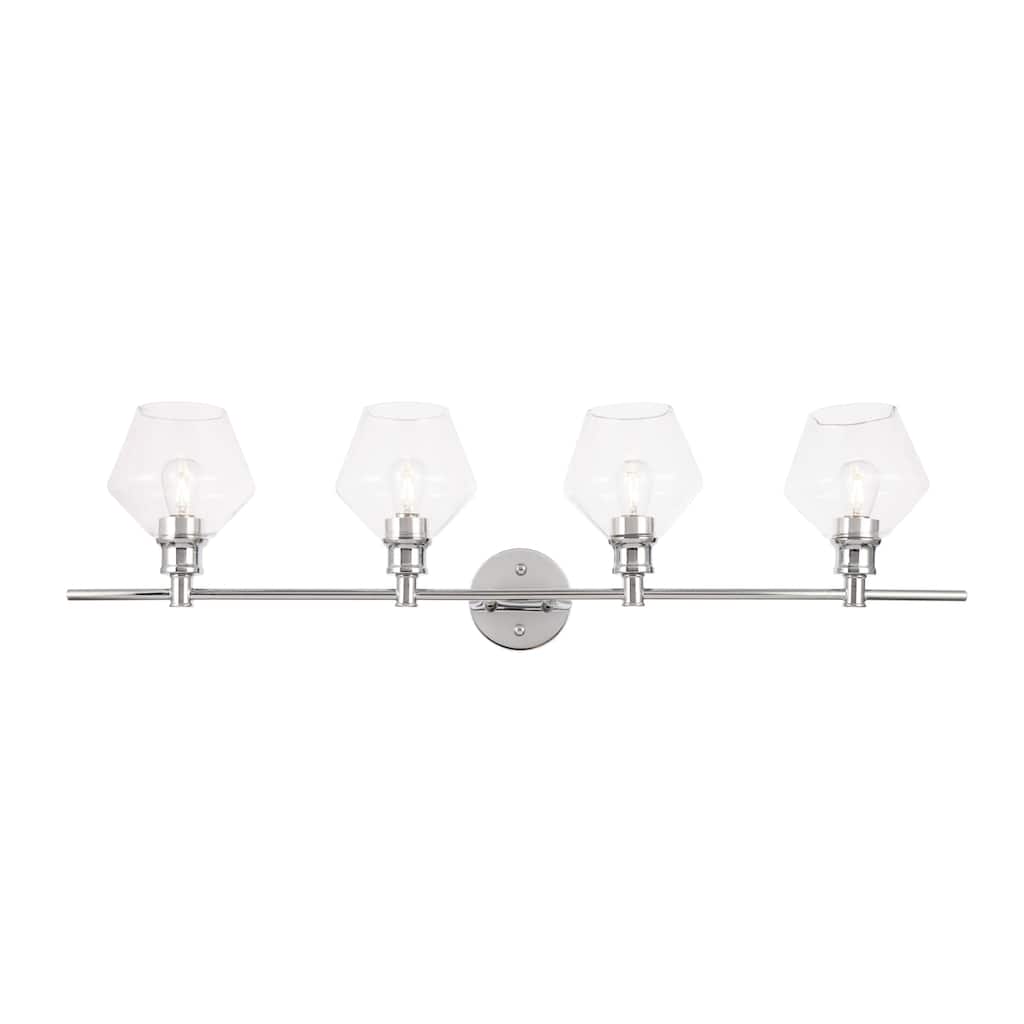 Elegant Lighting Gene 4 Light 38" Wide Bathroom Vanity Light with