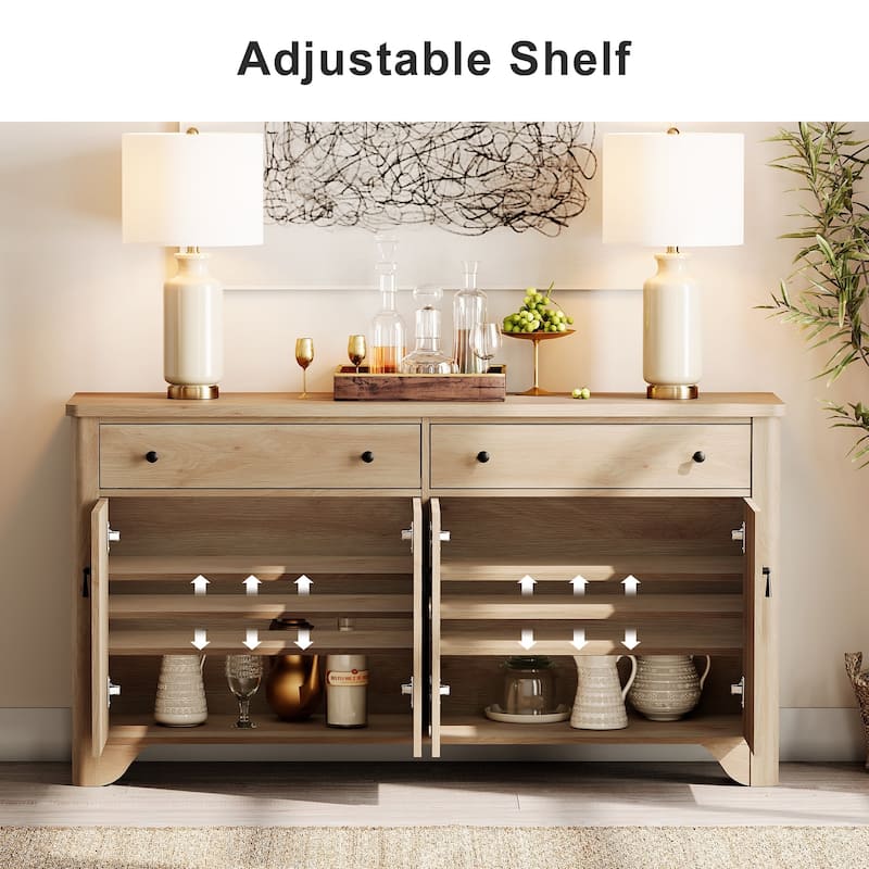 WAMPAT Large Sideboard Buffet Cabinet with Storage, 59"