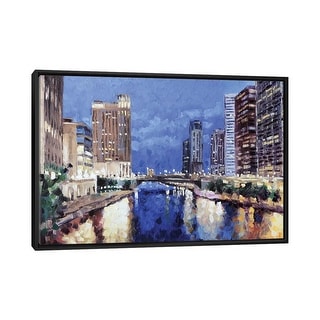 iCanvas "Chicago River" by Roger Disney Framed Canvas Print