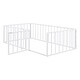 preview thumbnail 5 of 9, White Metal Montessori Frame with Door Fence Toddler Floor Bed, Twin