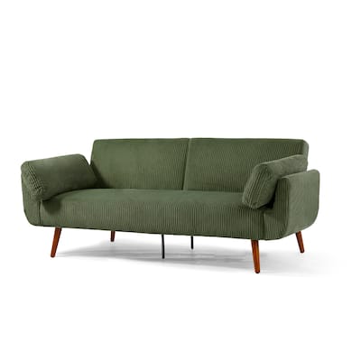 73.5 Inch Futon Sofa Bed Convertible Upholstered Couch Sleeper
