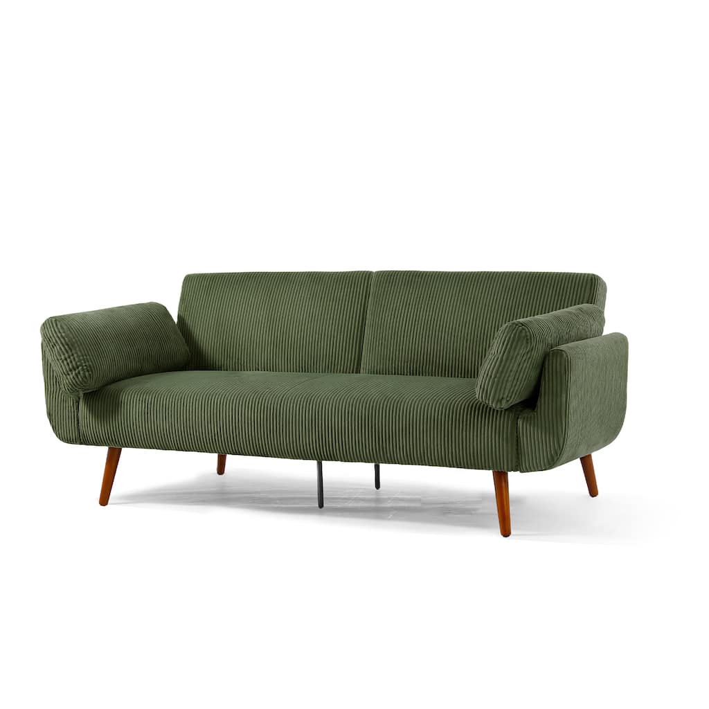 73.5 Inch Futon Sofa Bed Convertible Upholstered Couch Sleeper