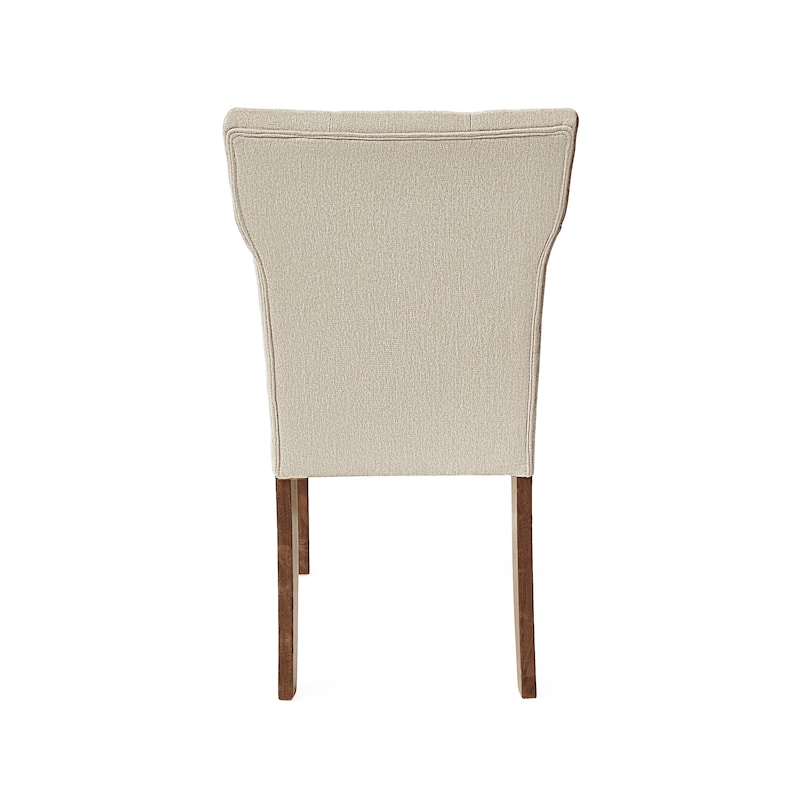 Dining Chairs Set of 2, Upholstered Chair with Rubber Wood Legs Parsons Chair