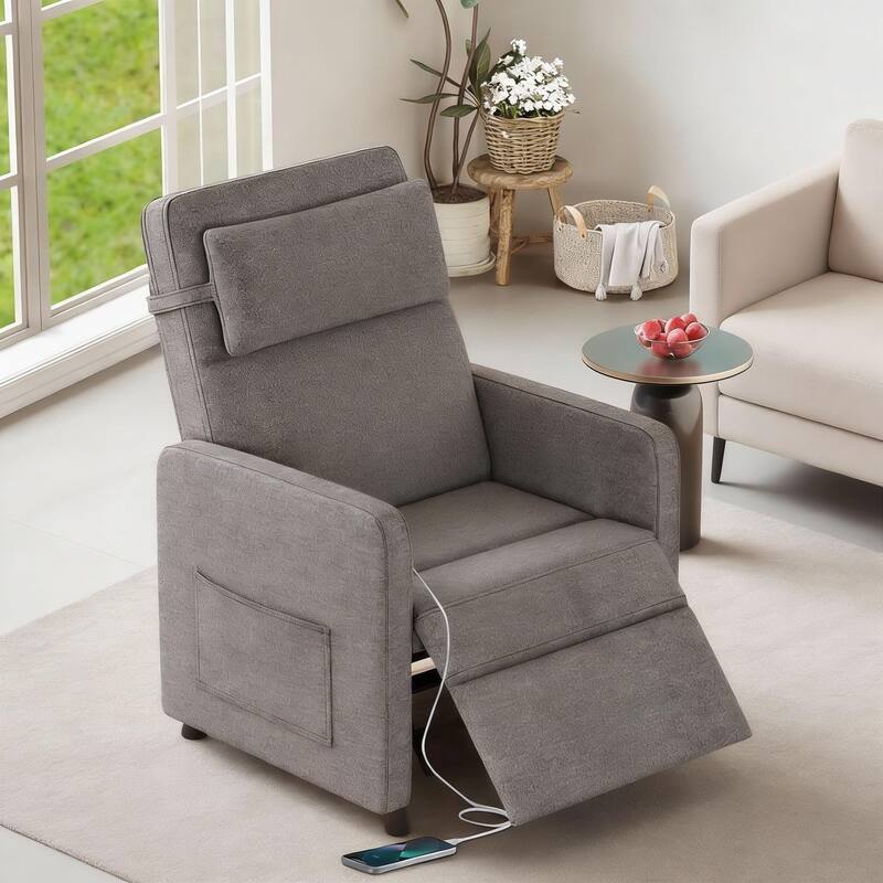 Adjustable Power Recliner, with Massage & Heat