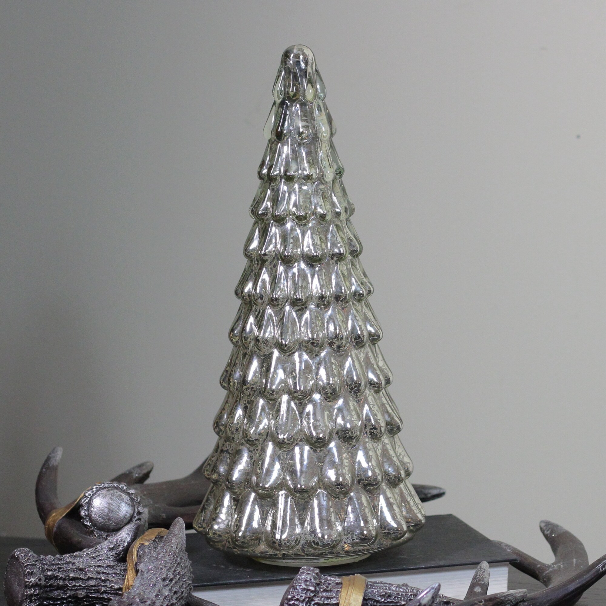Shop 12 5 Silver Mercury Light Up Christmas Tree Battery Operated Tabletop Decor Overstock 28084317