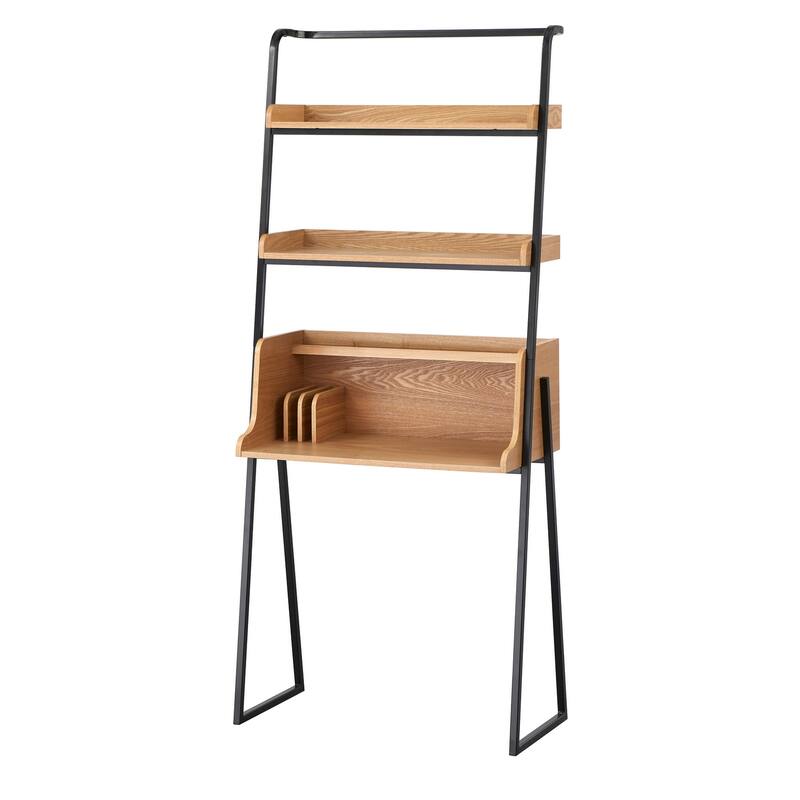 Lifestorey Estanier 3-Piece Ladder Desk and Shelf Set
