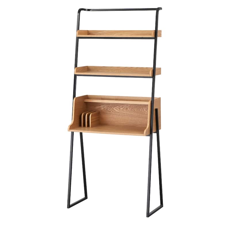 Lifestorey Estanier 3-Piece Ladder Desk and Shelving Unit