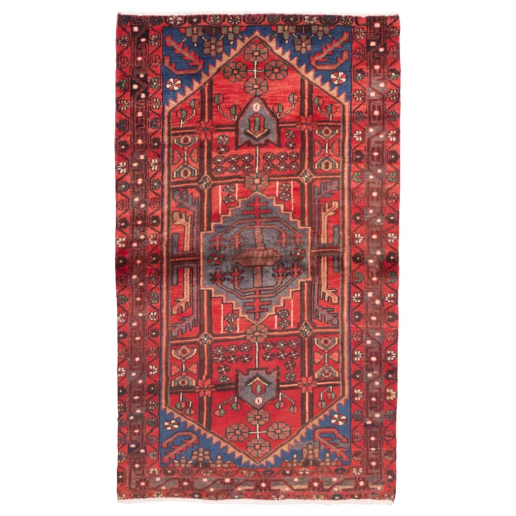 ECARPETGALLERY Hand-knotted Andelz Red Wool Rug - 3'5 x 6'1