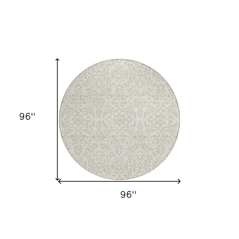 HomeRoots Damask Traditional Rectangle Outdoor Rug