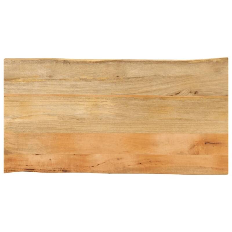 vidaXL Table Top Replacement Board Tabletop Accessory Solid Wood Live Edge - 23.6 x 43.3 x 1.0 in