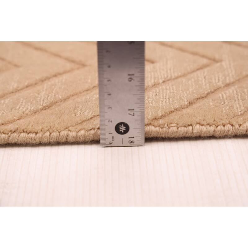 ECARPETGALLERY Hand Loomed Kashkuli Gabbeh Beige Wool Rug - 9'9 x 13'1