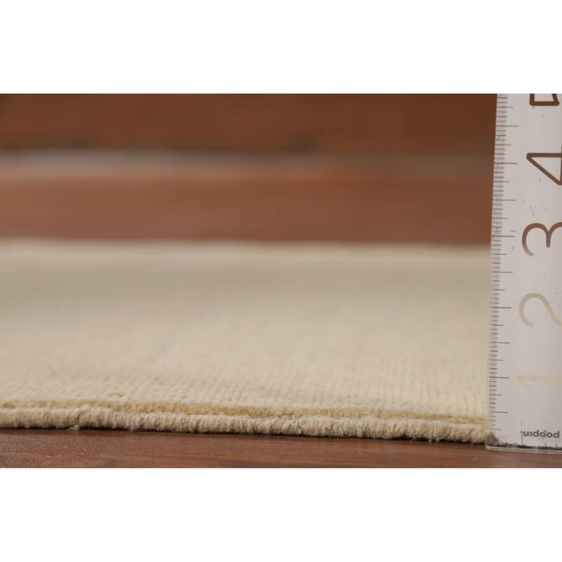 Modern Gabbeh Runner Rug Hand-Knotted Solid Wool Carpet - 2'9"x 9'7"