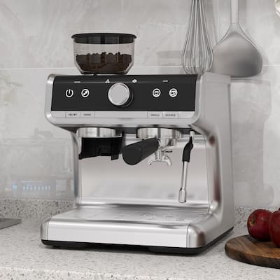 Espresso Coffee Maker, with Grinder, 2.8 L Water Tank