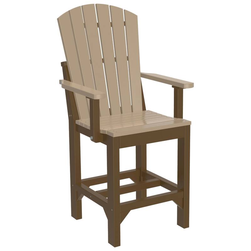 Set of 4 Poly Lumber Adirondack Dining Chairs
