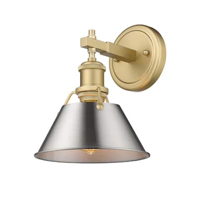 Orwell 1-Light Bath Vanity in Brushed Champagne Bronze with Pewter - Gold