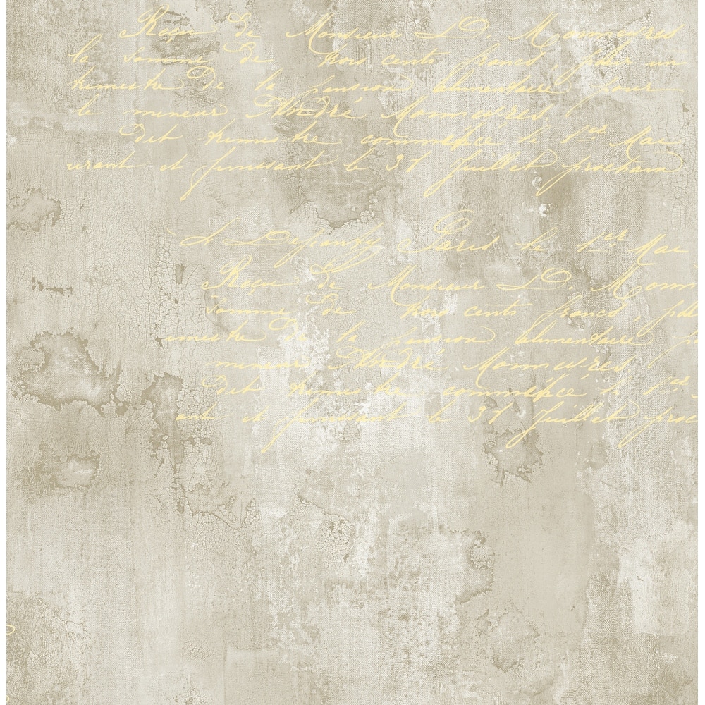 Seabrook Designs Chandler Faux Script Unpasted Wallpaper