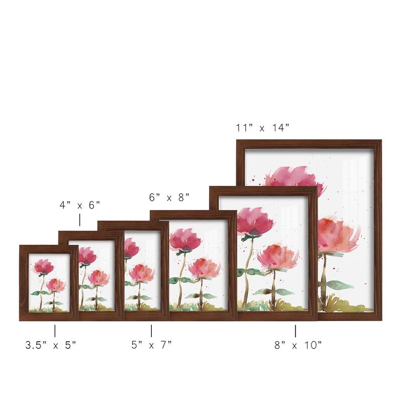Pink Fleurs I -Framed Print w/glass-Cherry Red