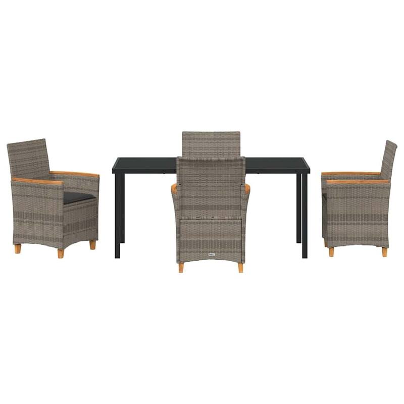 vidaXL Garden Dining Set Poly Rattan