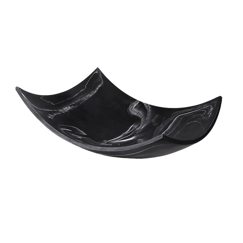 Creative Scents Black Marble Look Fruit Bowl for Kitchen Counter - Black Marble