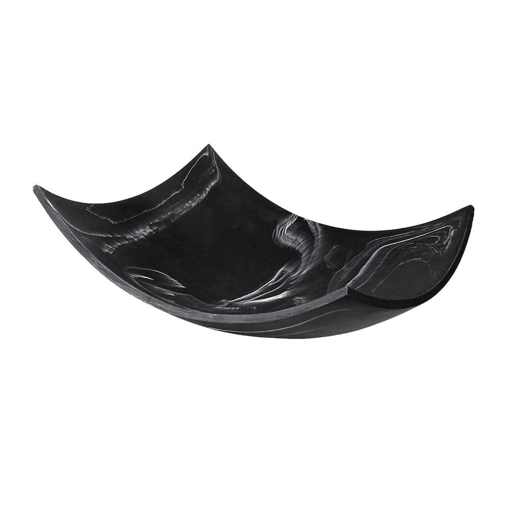 Creative Scents Black Marble Look Fruit Bowl for Kitchen Counter