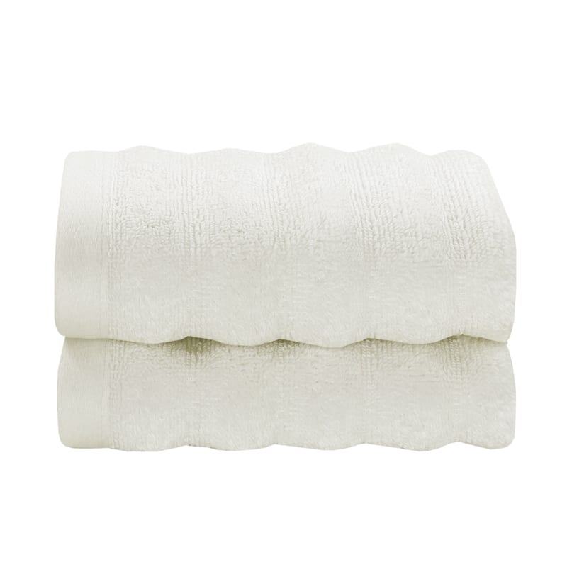 J. Queen New York Cesme 2 Piece Turkish Towel Set - Wash Cloth - Pure White