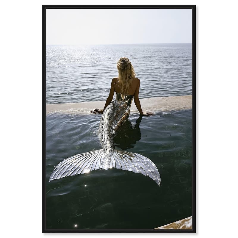 Mermaid Noon Canvas by Art Remedy - Black - 24" x 36"