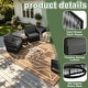 preview thumbnail 76 of 81, Rope Woven Patio Conversation Set with Swivel Chair & Settee Cushions
