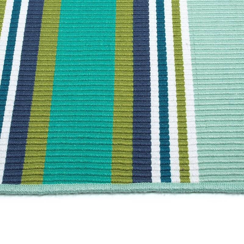 Voavah Seafoam Hand-Made Flatweave Indoor/Outdoor Area Rug