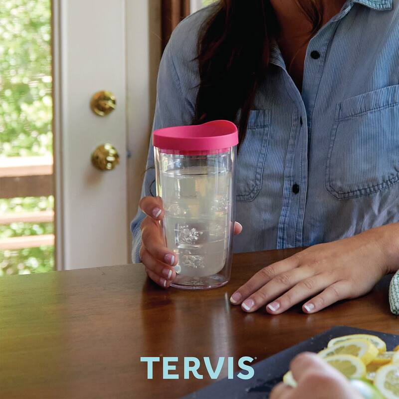Tervis Wildflower Collection Made in USA Double Walled Insulated Travel Tumbler, Assorted - 16oz - 4pk