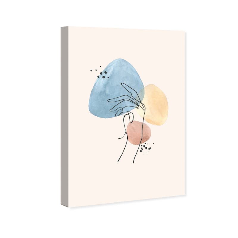 Wynwood Studio Canvas Abstract Grab My Hand White and Cream White Modern & Contemporary Wall Art Canvas Print