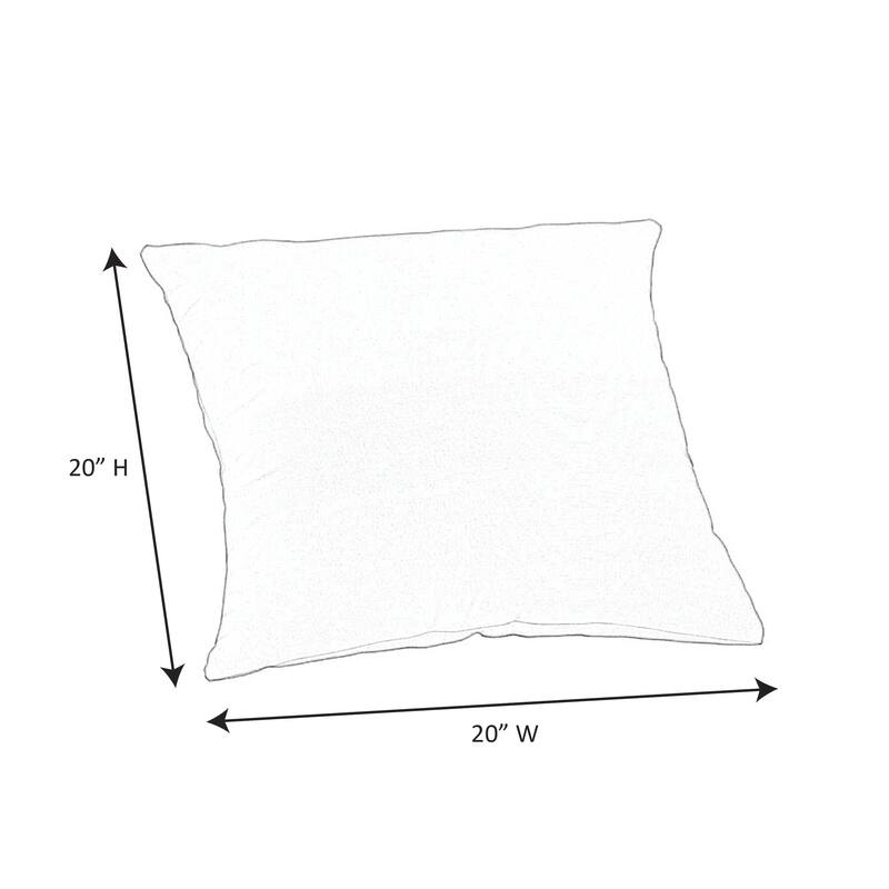 Sunbrella® Solid Fabric 1-Piece Indoor/Outdoor Square Throw Pillow, 20"W x 20"L, Canvas Macaw