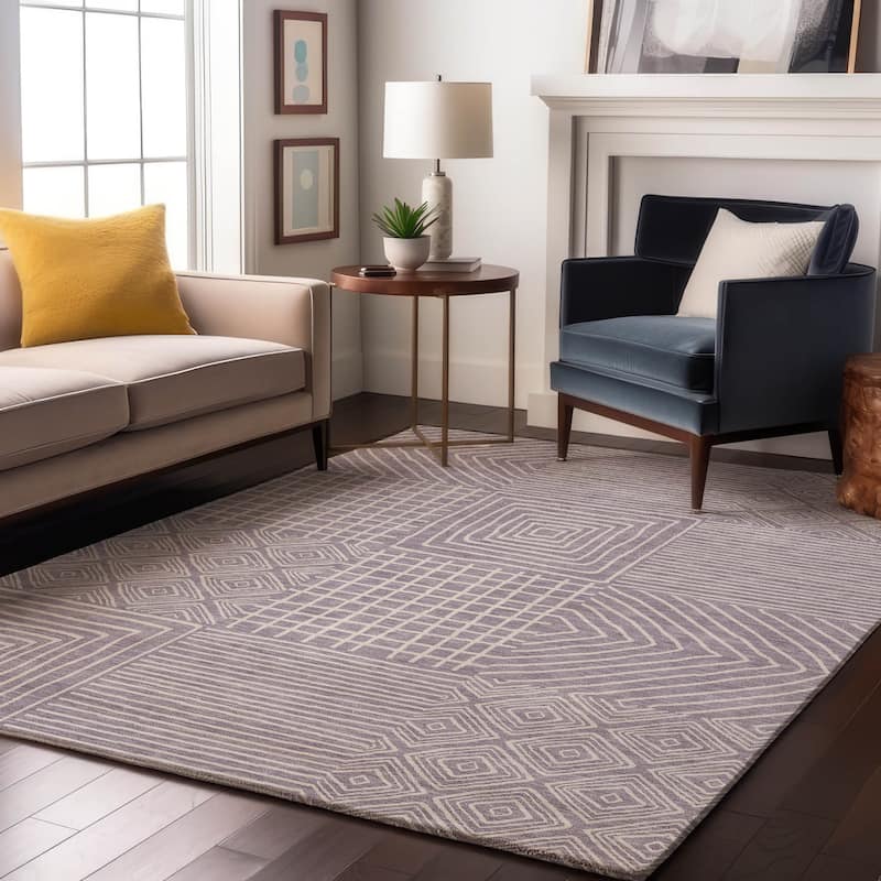 Premium Washable Super Soft Geo Motif Mayfield Rug - Lavender - 3' x 5'