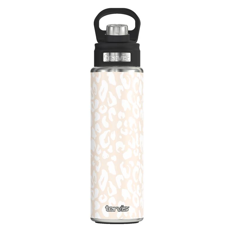 Tervis Leopard Frost Animal Print Collection Triple Walled Insulated Travel Tumbler, Frost - 24oz Wide Mouth Bottle - Stainless Steel