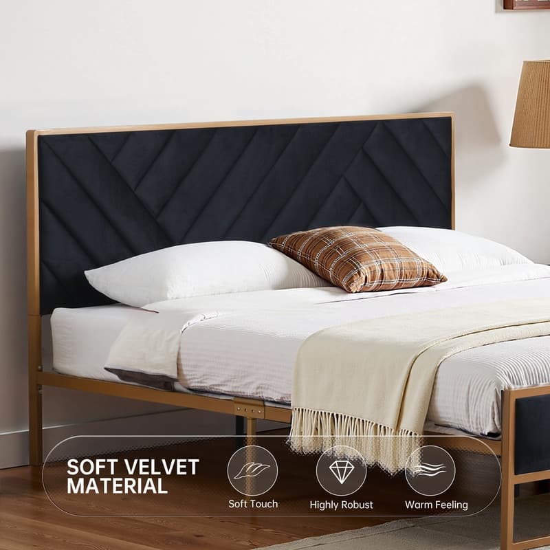 Velvet Platform Bed