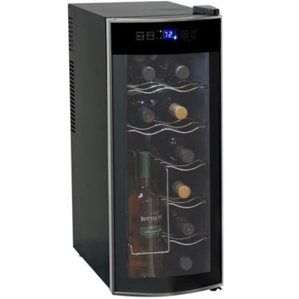 Avanti EWC1201 12 Bottle Wine Cooler - black/platinum
